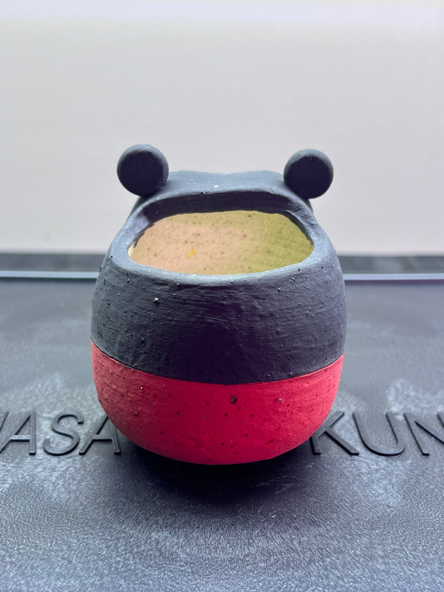 Mickey Piggy Pot — 2.5" Handmade Wood-Fired Coarse Clay Succulent Planter